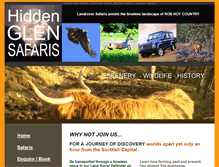 Tablet Screenshot of hiddenglensafaris.co.uk